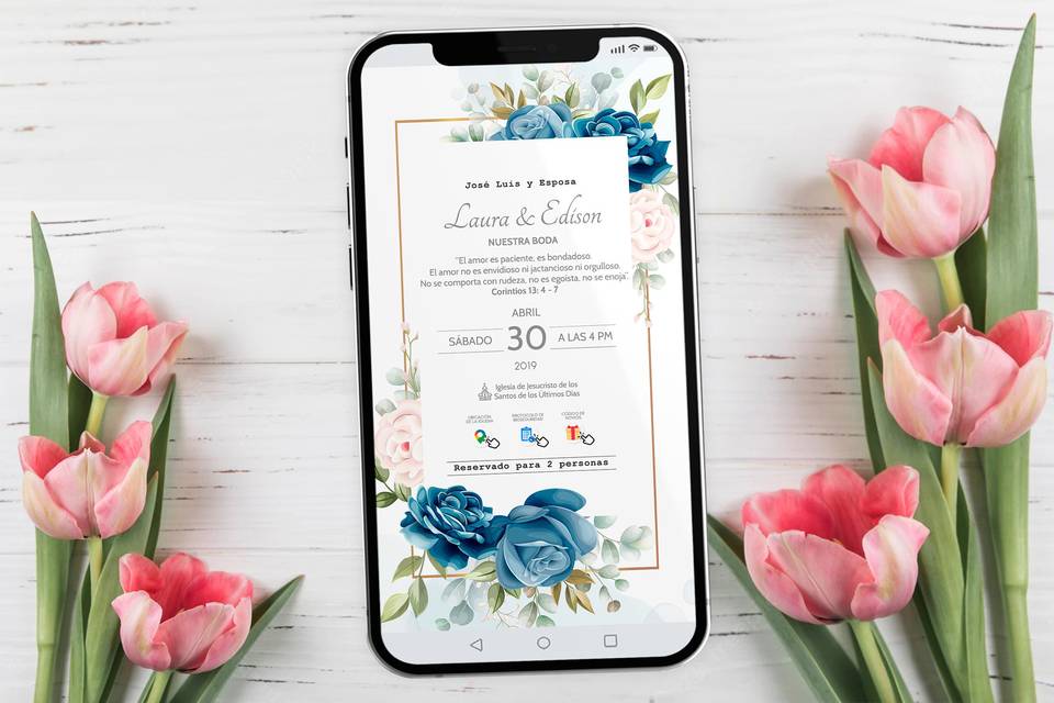 Invitación digital de boda