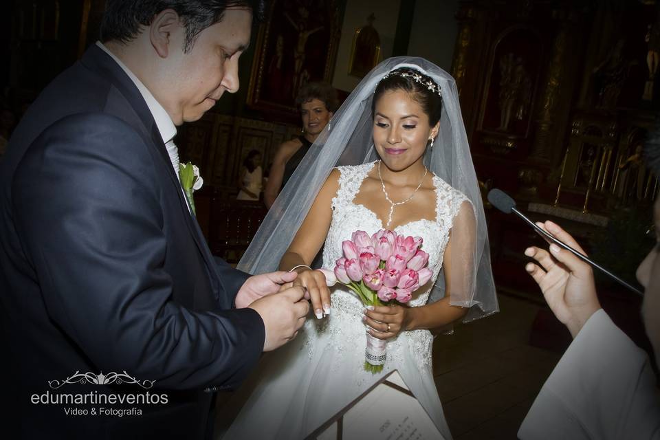 En la iglesia