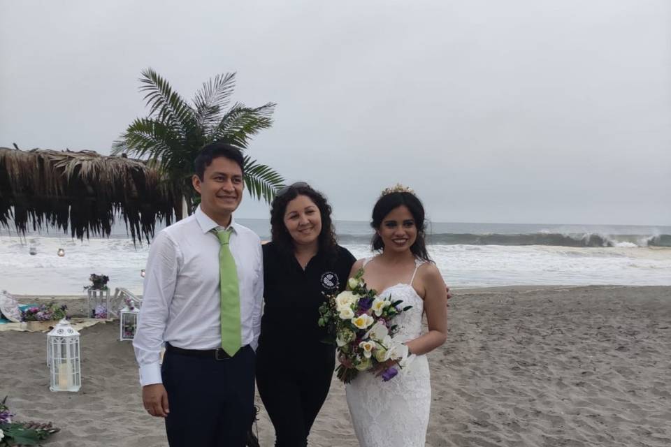 Linda boda en playa