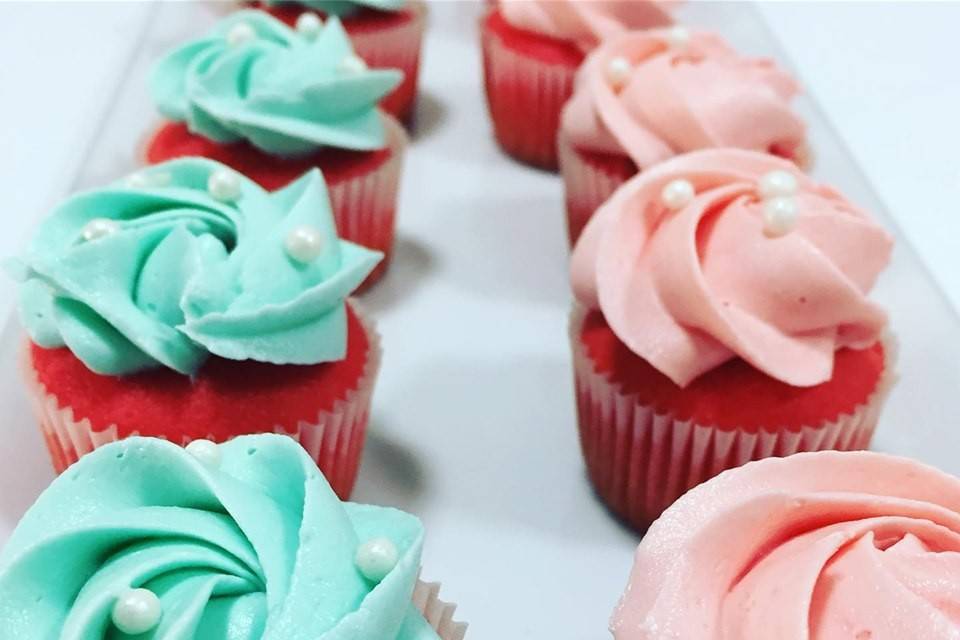 Mini cupcakes de rosas