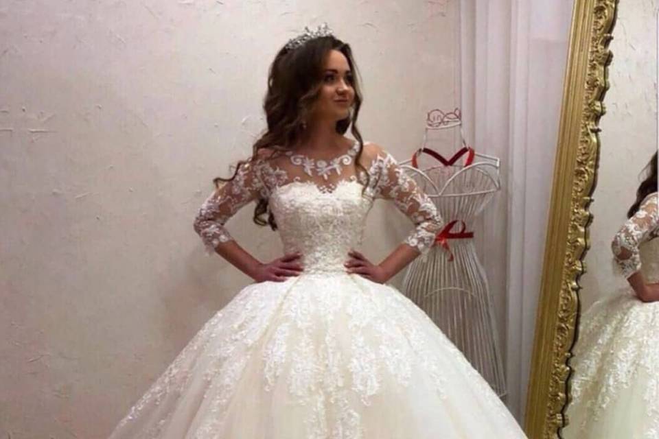 Vestido de novia corte reina