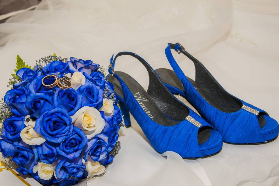 Bouquet y zapatos
