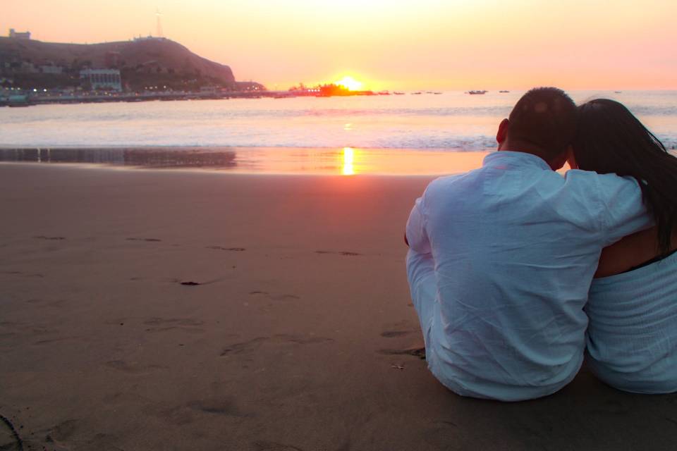 Captura de video en playa