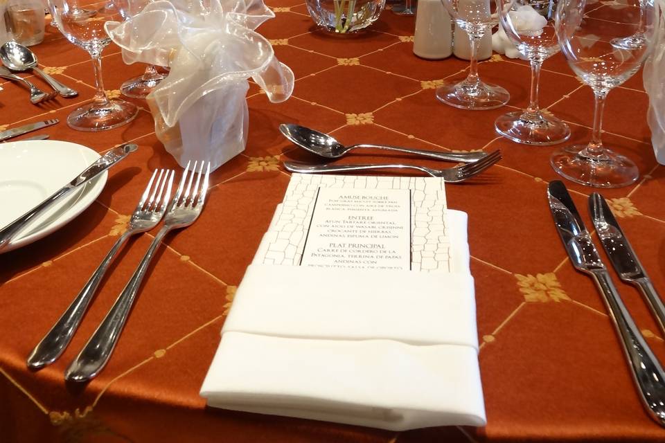 Mesa para banquete bodas