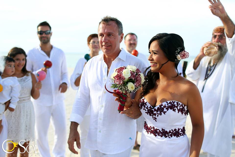 Recién casados en Riviera Maya