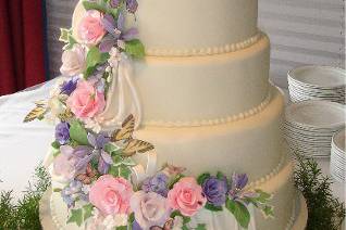Elegante torta para matrimonio