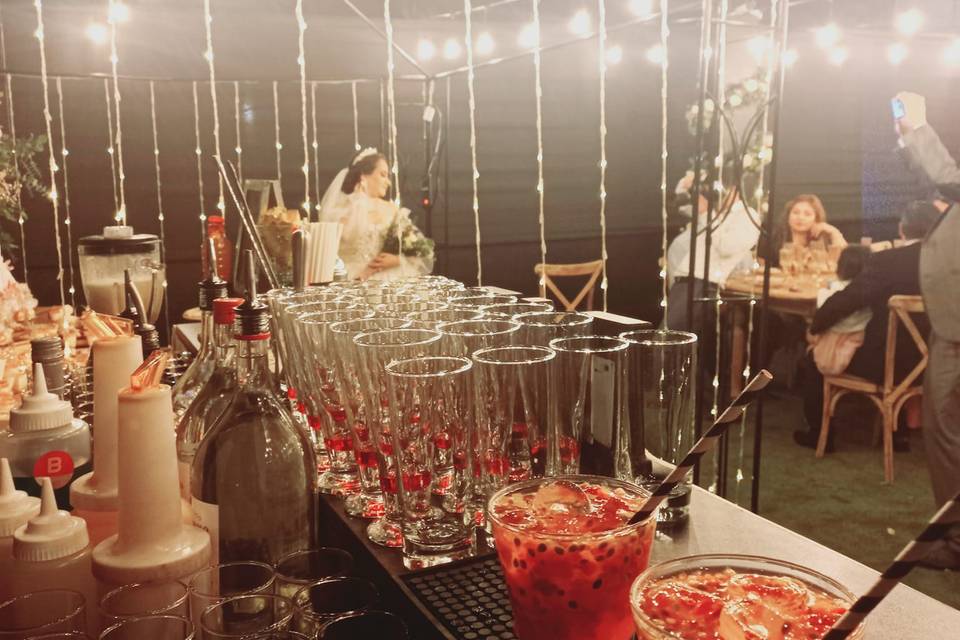 Barra de bebidas para eventos