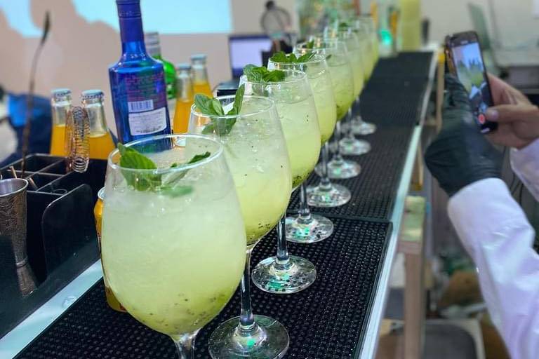 Barra de bebidas para eventos