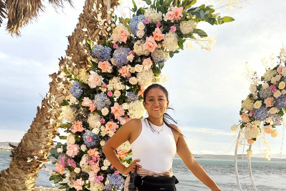 Organizadora de bodas en la playa