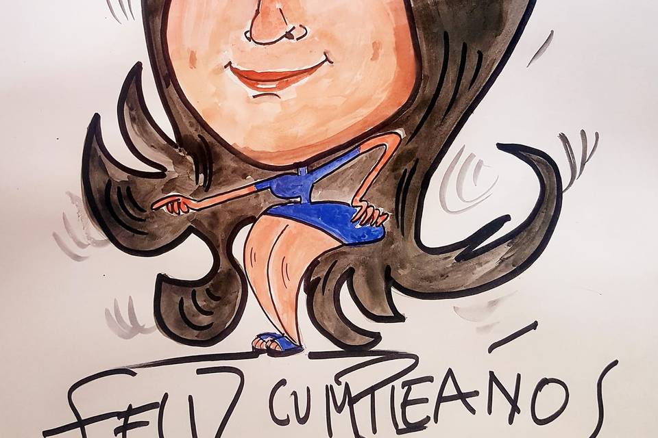 Retrato en caricatura