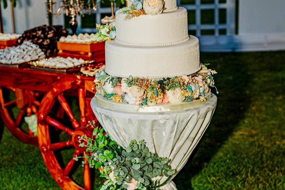 Mesa pastel de bodas