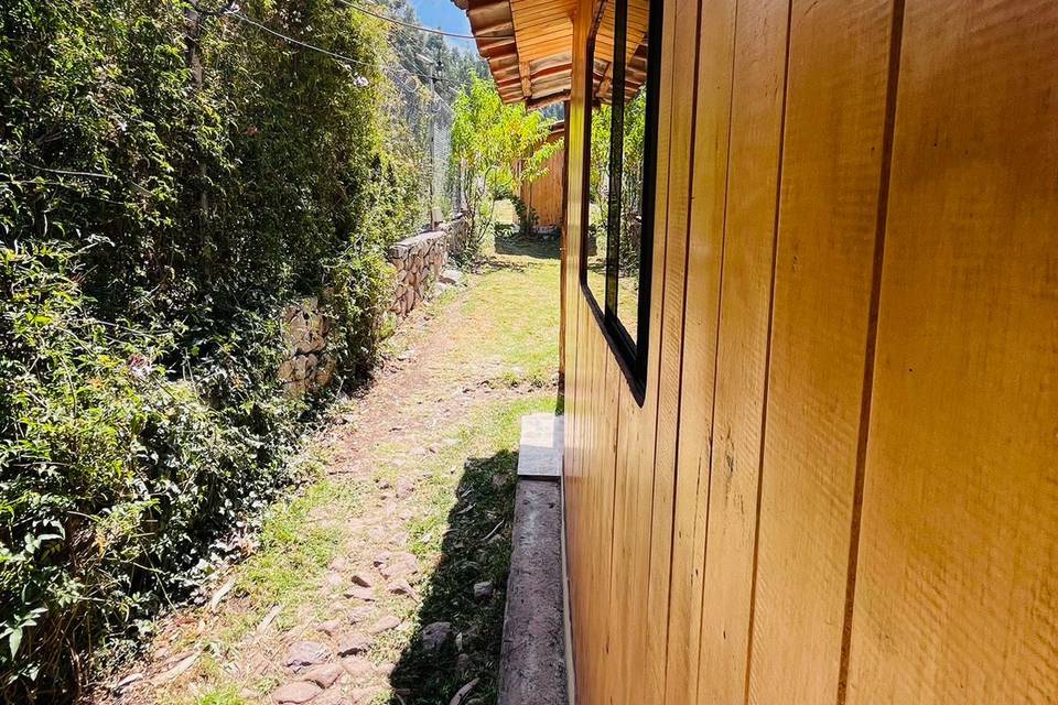 Acceso a las cabañas