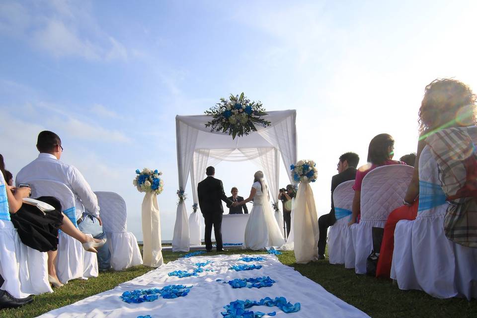 Linda boda en la playa