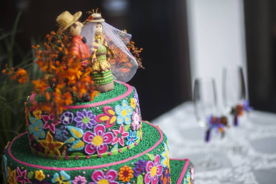 Torta andina de boda