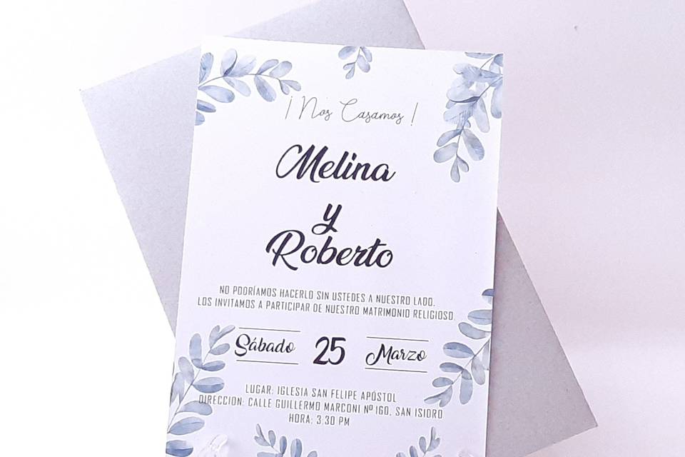 Invitaciones con sobre