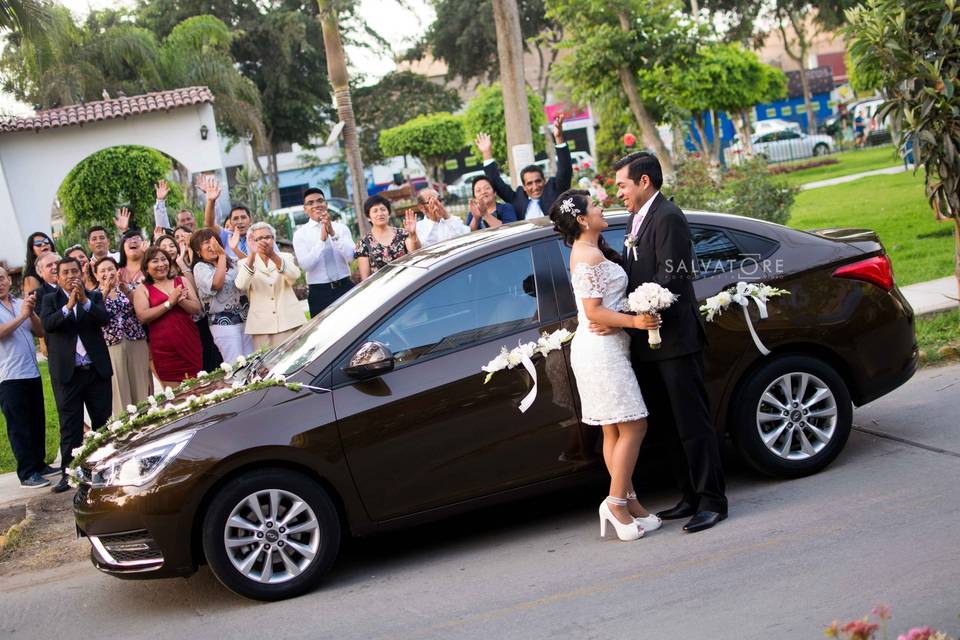 Auto largo y elegante