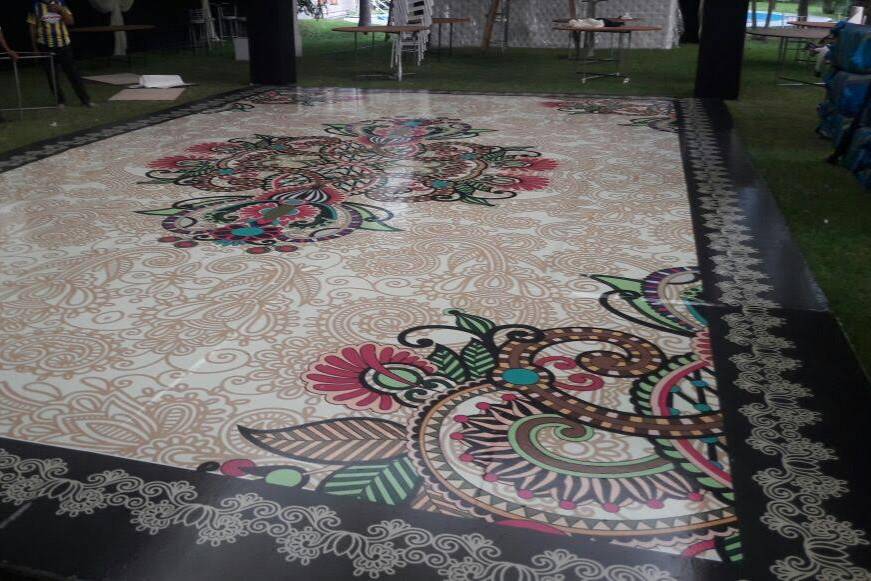 Pista diseño de alfombra